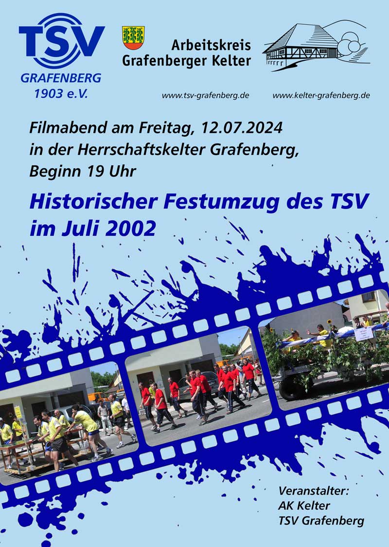 Film-Vorführung in der Kelter „Festzug des TSV/MV“