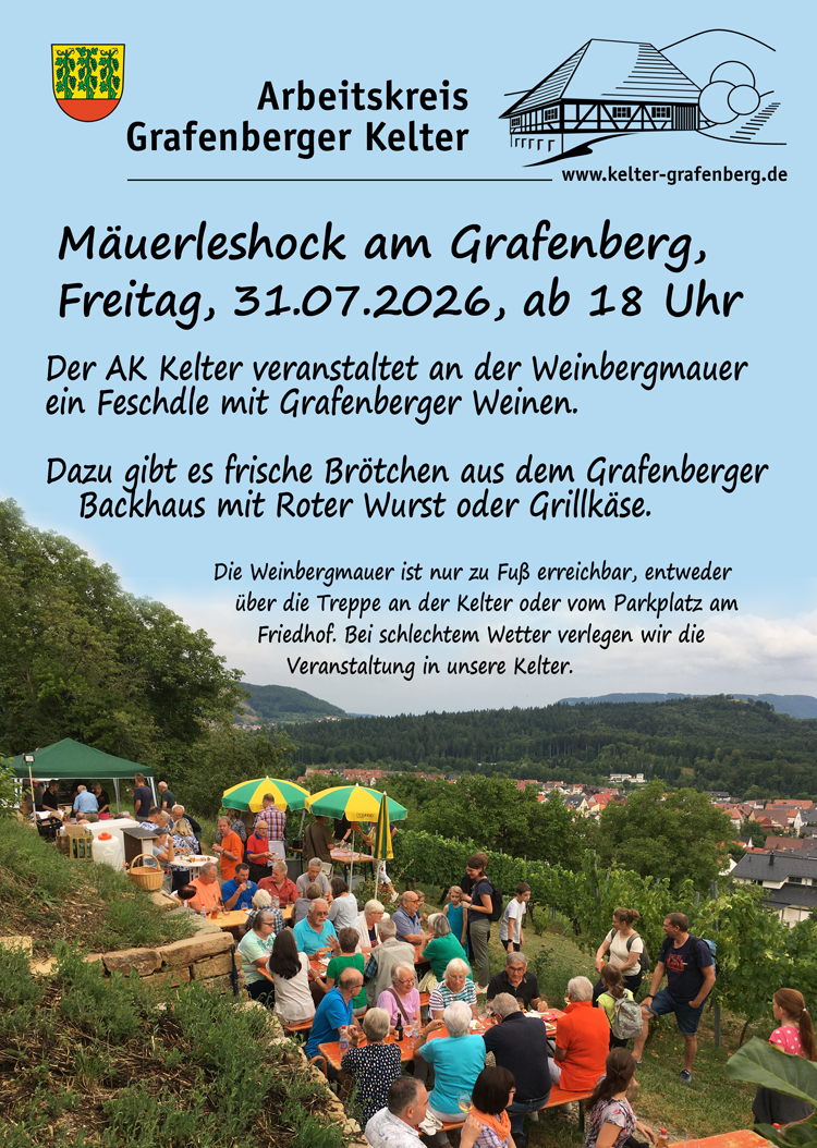 Mäuerlesfest - Weinausschank am Grafenberg