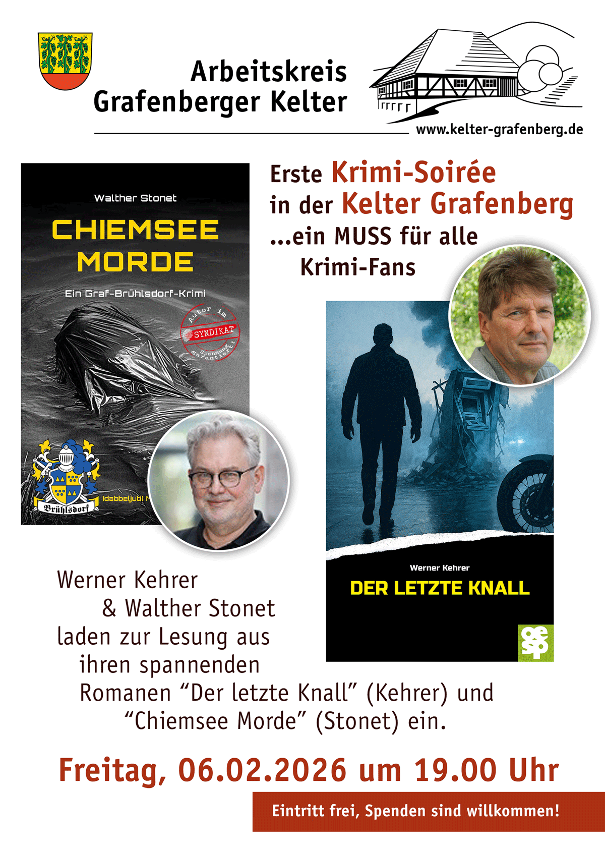 Erste Krimi-Soirée In der Kelter Grafenberg