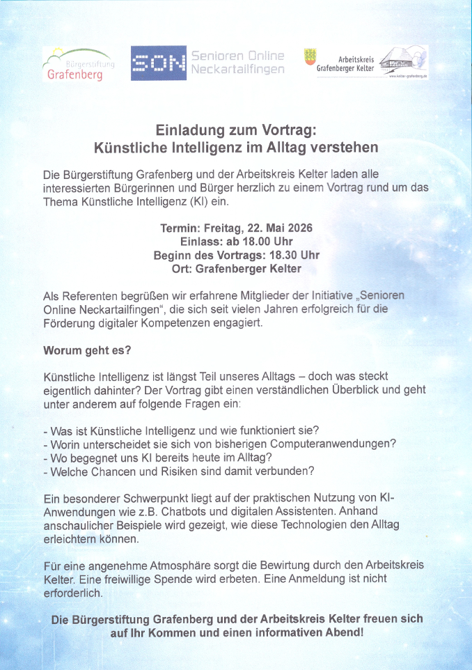 Vortrag: KI im Alltag verstehen